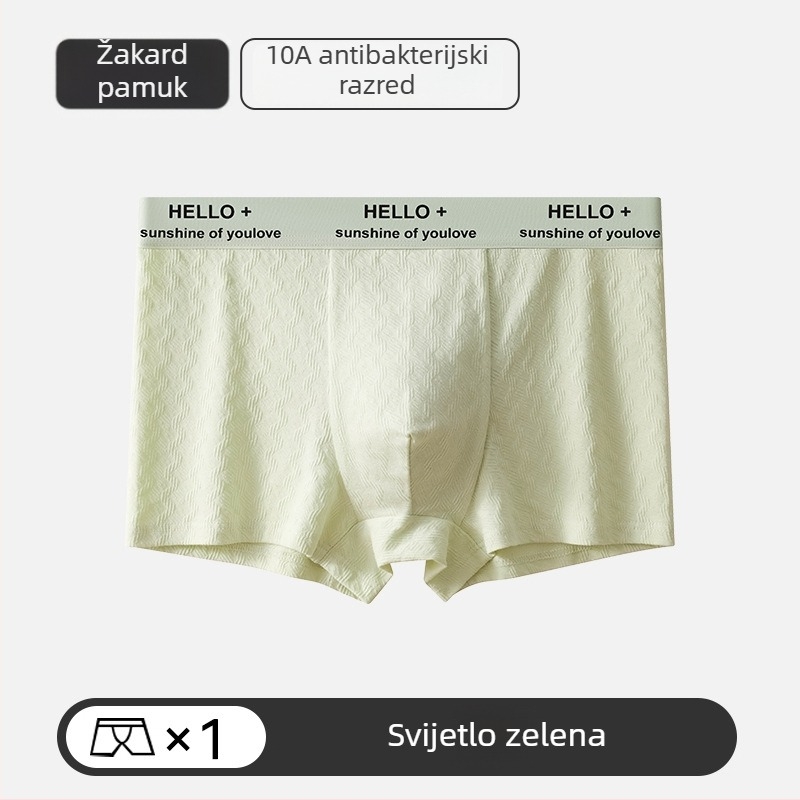 Muške bokserice od pamuka, antibakterijske, jacquard, prozračne