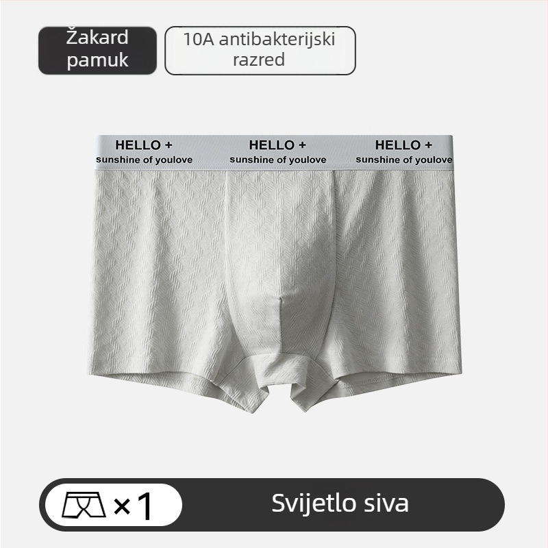 Muške bokserice od pamuka, antibakterijske, jacquard, prozračne