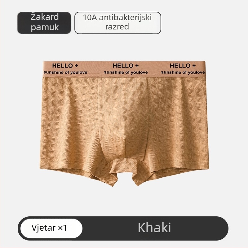 Muške bokserice od pamuka, antibakterijske, jacquard, prozračne