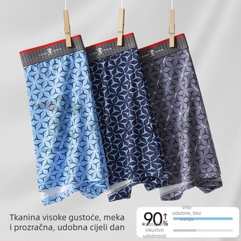 Antibakterijske muške bokserice, prozračne od poliester materijala
