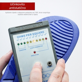 Unisex antistatične papuče, SPU materijal, prozračne papuče za čistu prostoriju, plava ili crna