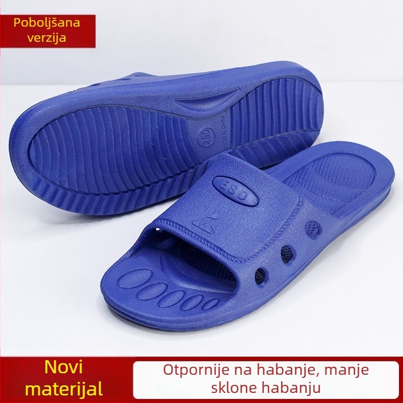 Unisex antistatične papuče, SPU materijal, prozračne papuče za čistu prostoriju, plava ili crna