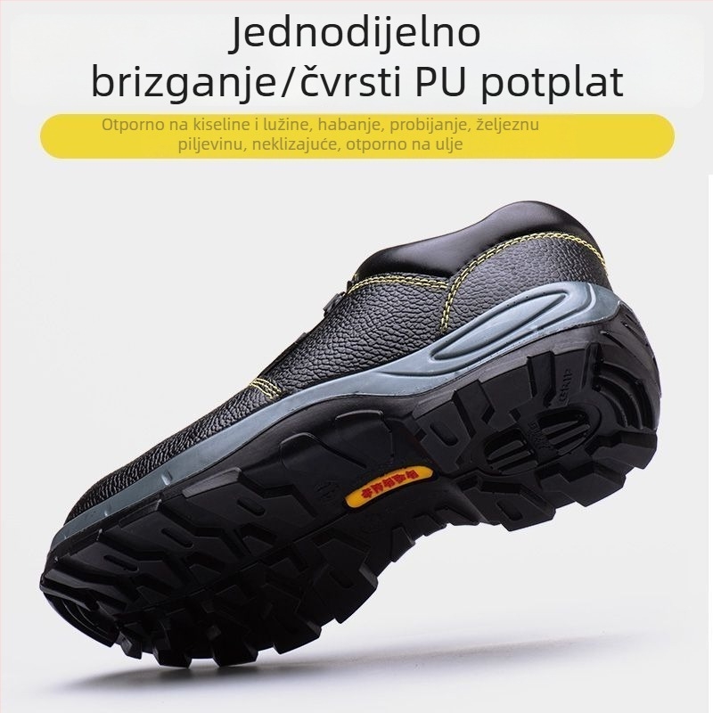 Četverosezonske sigurnosne cipele – prašnjini otporne, otpornost na udarce i probijanje, čelična kapica, lake i izdržljive za radionice i gradilišta