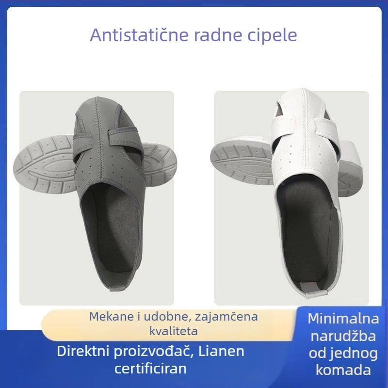 Radne cipele s četiri rupe za vezanje, antistatične, protuklizne i otporne na habanje, s petom, mekane i udobne, obuća za radionicu bez prašine
