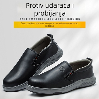 Antistatične radne cipele za muškarce i žene, crno-bijele, otporne na udarce i perforaciju, čvrsta potplat, protuklizne i prozračne