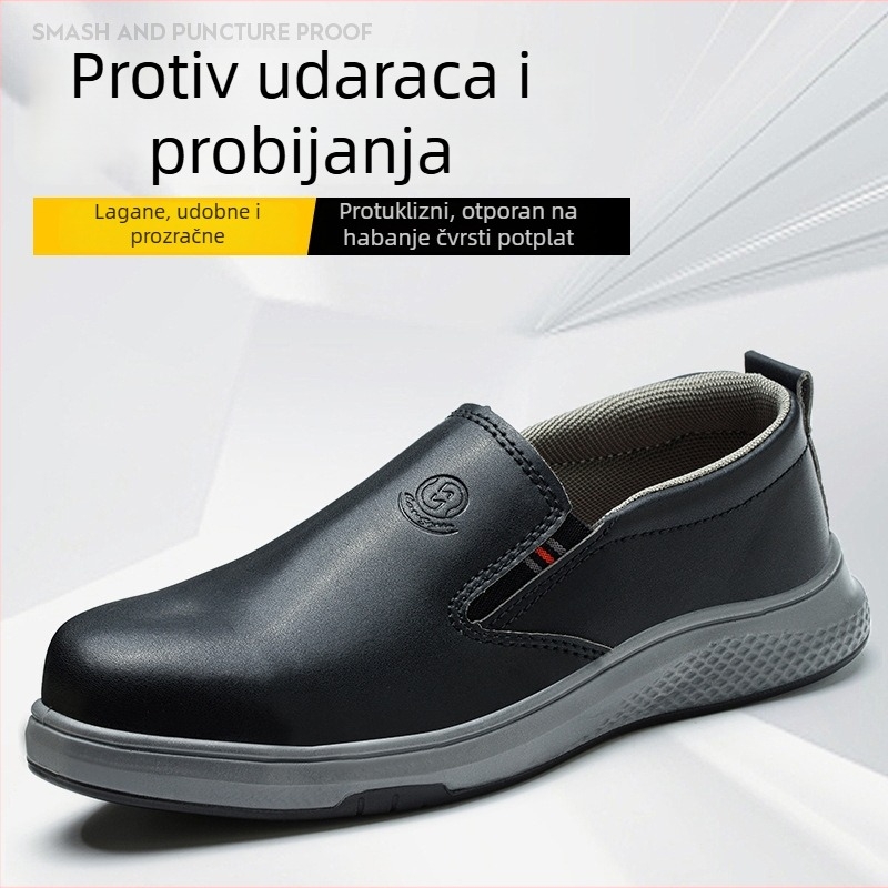 Antistatične radne cipele za muškarce i žene, crno-bijele, otporne na udarce i perforaciju, čvrsta potplat, protuklizne i prozračne