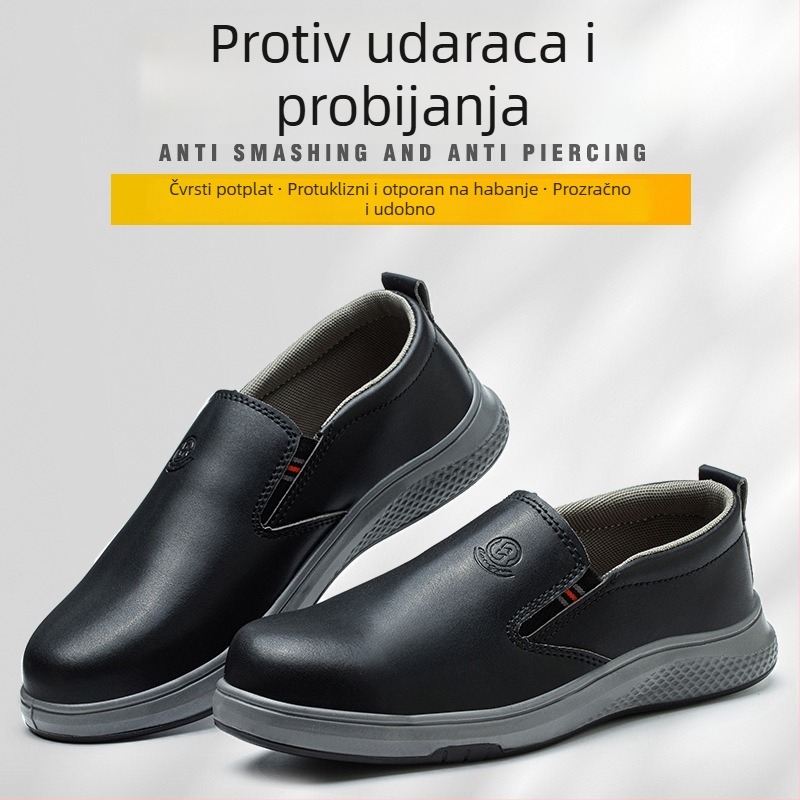 Antistatične radne cipele za muškarce i žene, crno-bijele, otporne na udarce i perforaciju, čvrsta potplat, protuklizne i prozračne