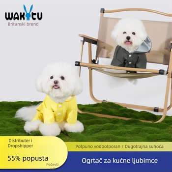 wakytu Kišni kaput za male pse, ljetni model, reflektirajući, vodootporan i otporan na vjetar, potpuno pokrivanje pončo