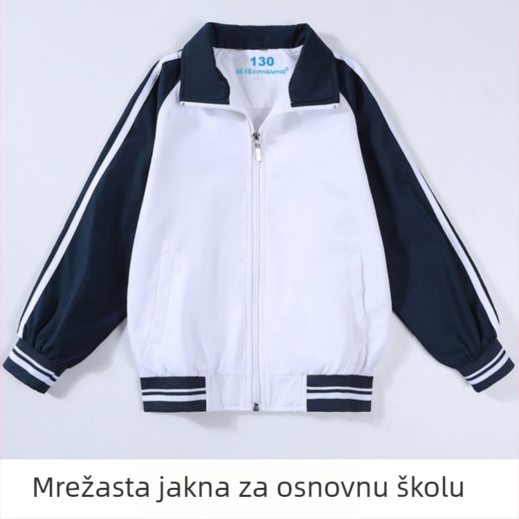 Zimsko-jesenski set školske uniforme za učenike osnovne škole: jakna i hlače, sportska odjeća