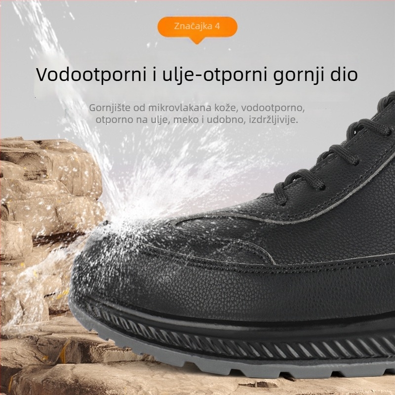 Električne sigurnosne cipele s plastično-čeličnim prstom, zaštita od udara i probijanja, vodootporne, otporne na habanje i ulje, s baršunastom podstavom