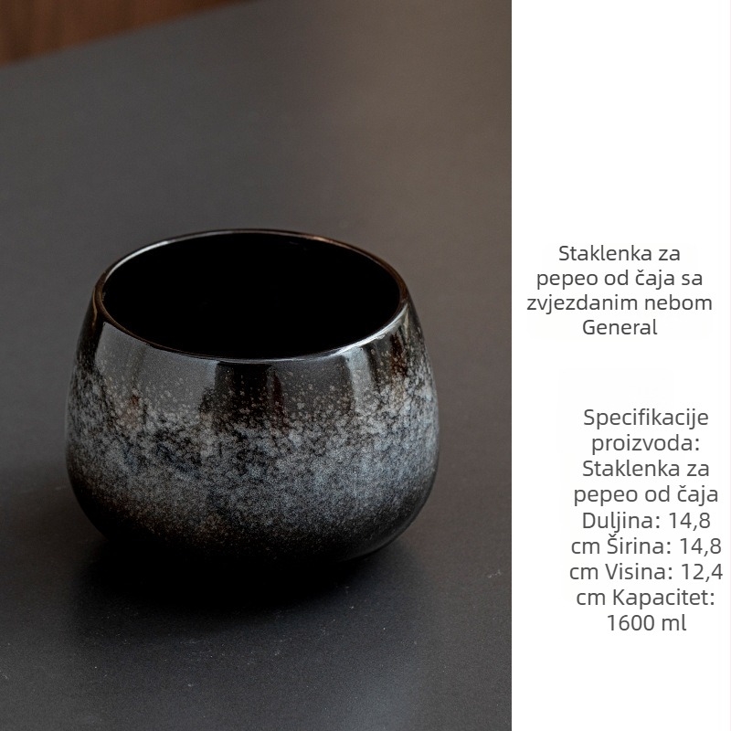 Veliki keramički set za čajnu ceremoniju s posudom za vodu, četkicom za pranje, čajnom šalicom i bazenom za čaj za kućnu upotrebu