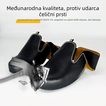 Zaštitne navlake za obuću od kravlje kože, vodootporne, s čeličnim prstom, otporne na udarce i proboj, za posjetitelje na gradilištima