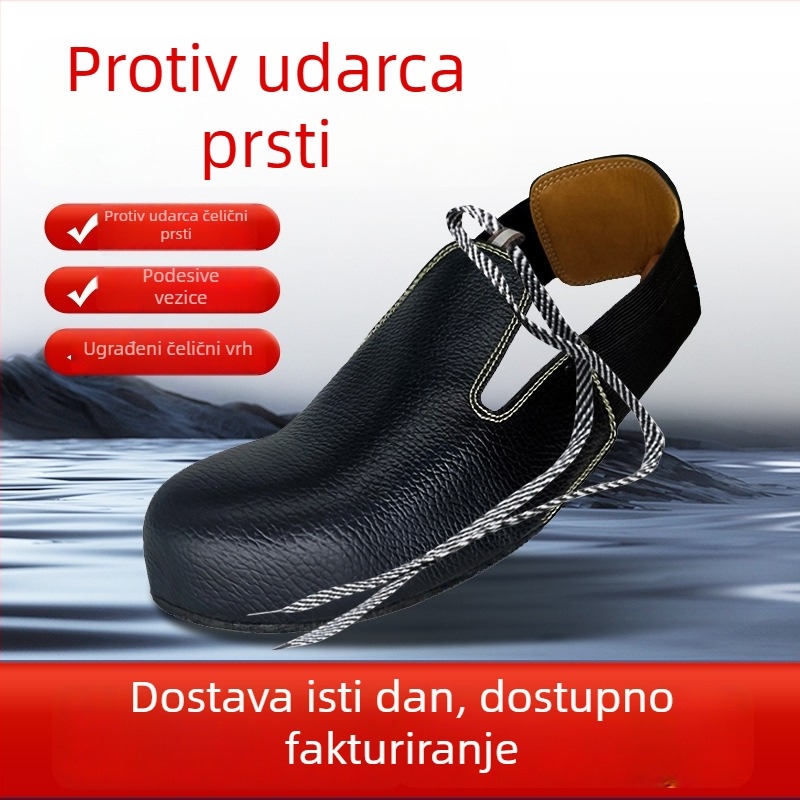 Zaštitne navlake za obuću od kravlje kože, vodootporne, s čeličnim prstom, otporne na udarce i proboj, za posjetitelje na gradilištima