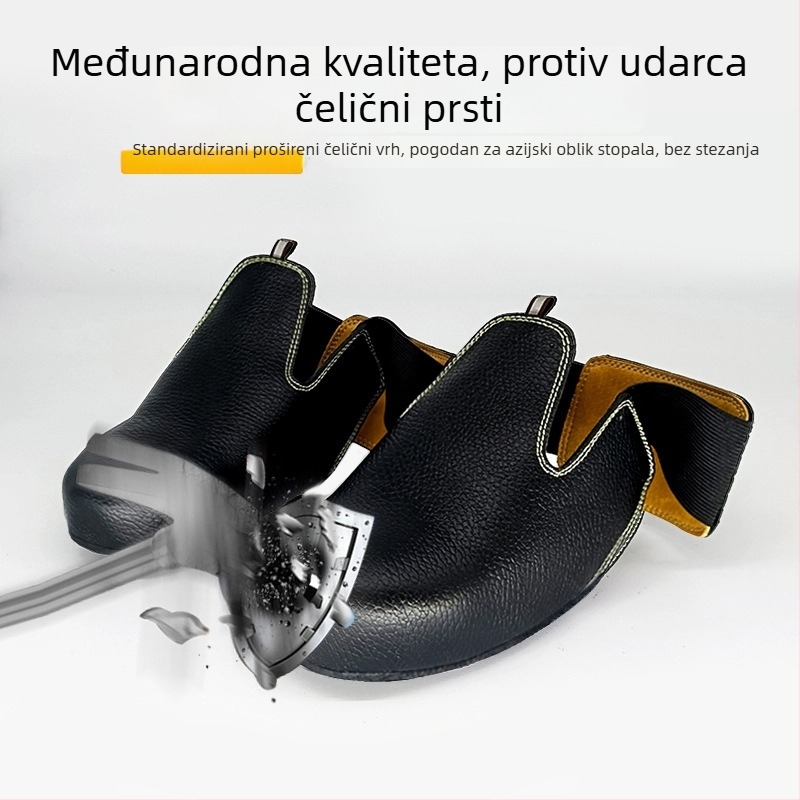 Zaštitne navlake za obuću od kravlje kože, vodootporne, s čeličnim prstom, otporne na udarce i proboj, za posjetitelje na gradilištima