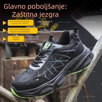 Muške cipele za sigurnost, otporne na udarce i probijanje, prozračne, četiri sezone, gornji dio od mrežaste tkanine