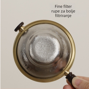 Filter za čaj od čistog titana s tisućama rupa, izuzetno fino filtriranje čajnih listova, odvajač čaja, Kung Fu čajnog seta dodatak, vrhunski filter za čaj