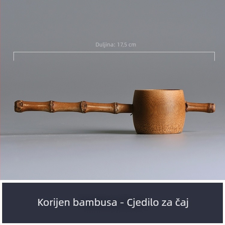 Prirodni filter za čaj od bambusovog korijena, ručna izrada, kreativni bambus dodatak, termički izolirani infuzor za čaj