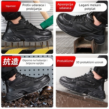 Muške cipele za zaštitu na radu, otporne na probijanje i udar, četiri sezone, lagane, protuklizne