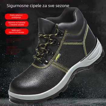 Unisex zaštitne radne cipele od bivlje kože, prozračne, za sve sezone, izolirane, otporne na udar i proboj, lagane i mekane