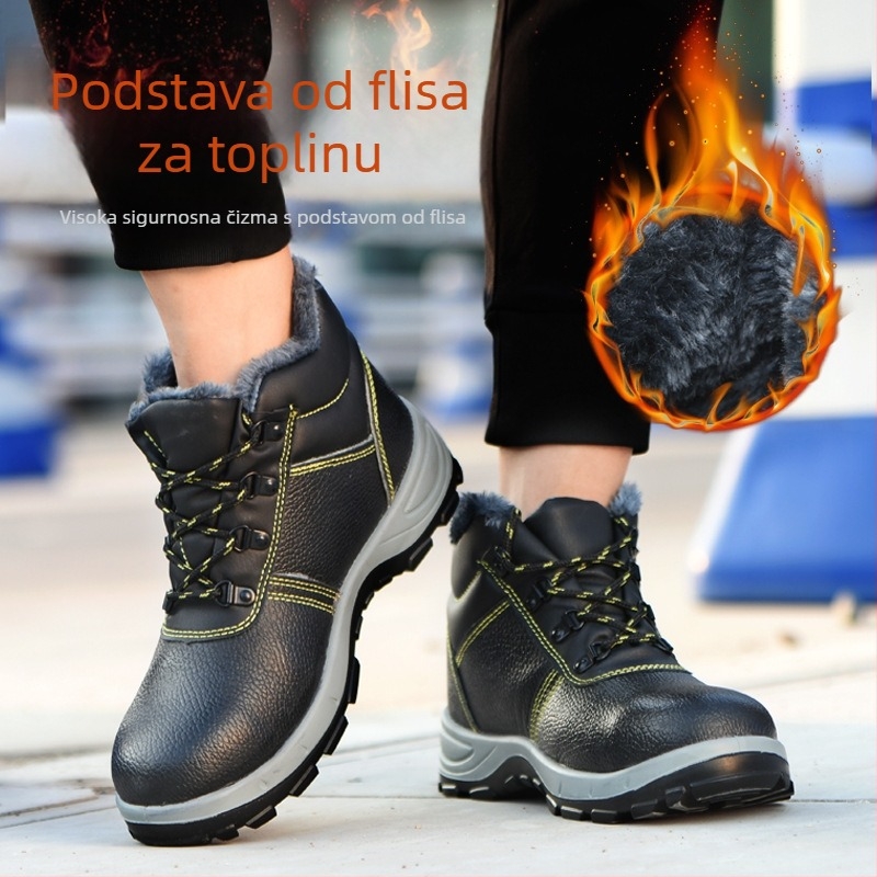 Unisex zaštitne radne cipele od bivlje kože, prozračne, za sve sezone, izolirane, otporne na udar i proboj, lagane i mekane
