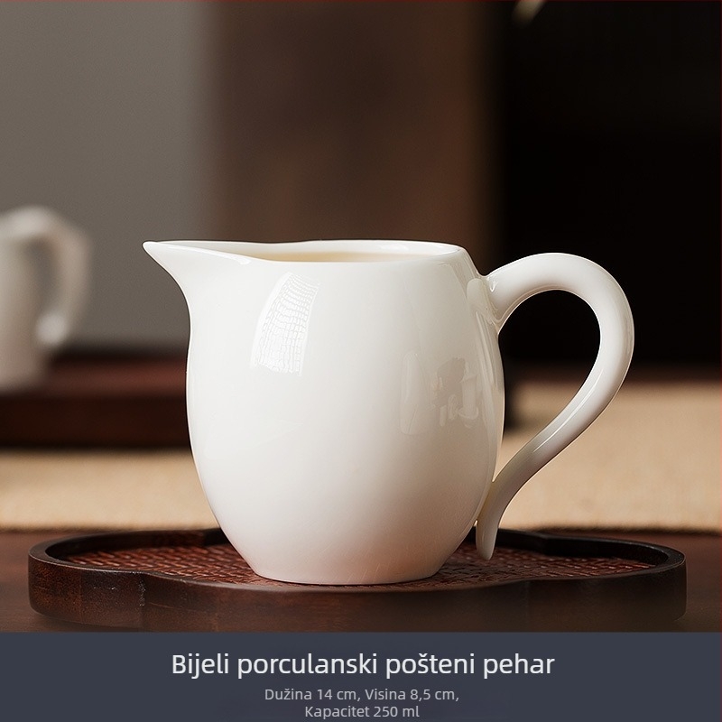 Yipinqiantang porculanska Gongdao čaša za kućnu upotrebu, bijeli veliki japanski stil čajni set, Gongfu čajni pribor s dijelom za čaj