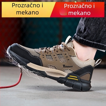 Muške ljetne zaštitne cipele za rad, otporne na udarce i perforacije, protiv mirisa, prozračne, otporne na habanje, izolirane cipele za gradilište