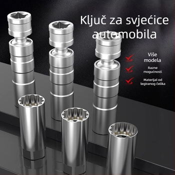 Magnetski univerzalni ključ za svjećice, 14–16 mm, ultra tanki, za demontažu i ugradnju