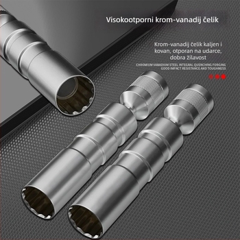 Magnetski univerzalni ključ za svjećice, 14–16 mm, ultra tanki, za demontažu i ugradnju