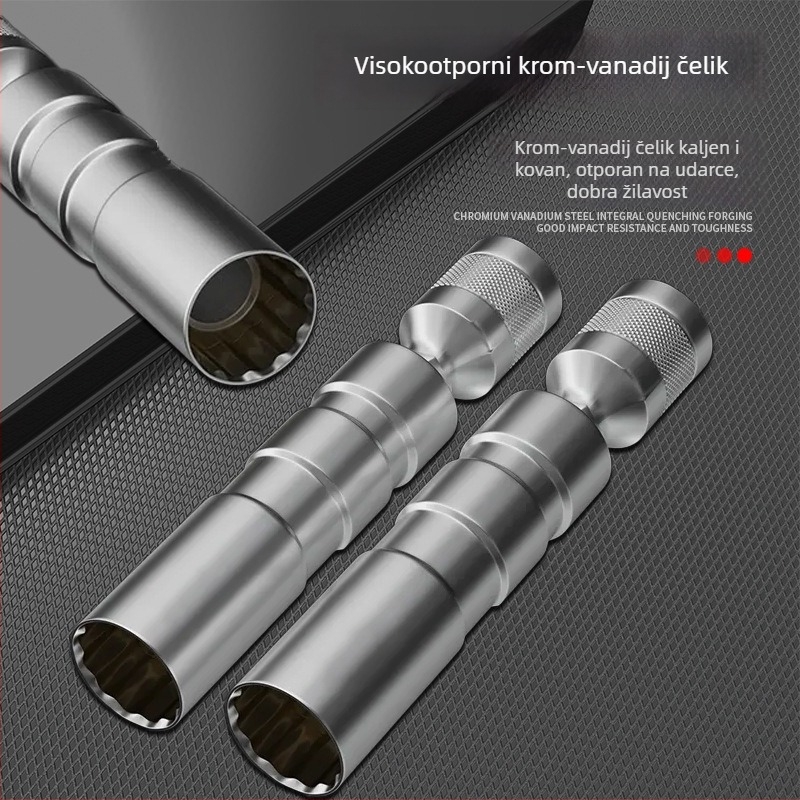 Magnetski univerzalni ključ za svjećice, 14–16 mm, ultra tanki, za demontažu i ugradnju