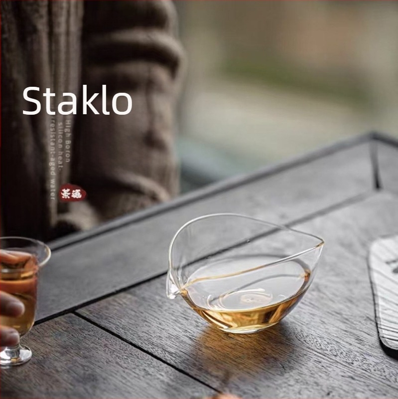 Prozirni Gongfu čajni set od debelog stakla s čašicom za ravnomjernu raspodjelu čaja, japanski stil, otporno na visoke temperature