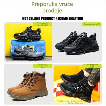 Visoke radne cipele s čeličnom kapom, vodootporne i otporne na prašinu, otporne na udarce i probijanje, za muškarce
