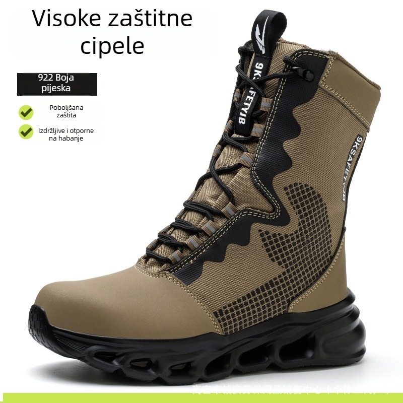 Visoke radne cipele s čeličnom kapom, vodootporne i otporne na prašinu, otporne na udarce i probijanje, za muškarce