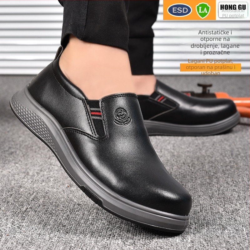 Niske slip-on cipele za zaštitu protiv statičnosti, zaštita od udara i perforacije, PU, otporne na prašinu, klizanje, habanje i ulje.