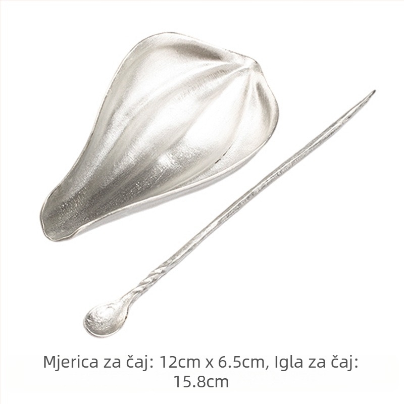 Moji tin čajni set – ručno izrađene latice lotosa, čajna igla i žličica, Kung Fu ceremonija čaja, kućna upotreba