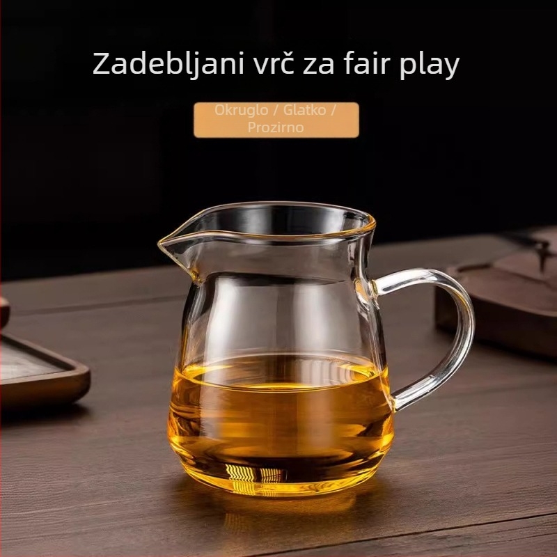Staklena čaša za ravnomjernu distribuciju čaja, debela, otporna na toplinu, za kućnu upotrebu