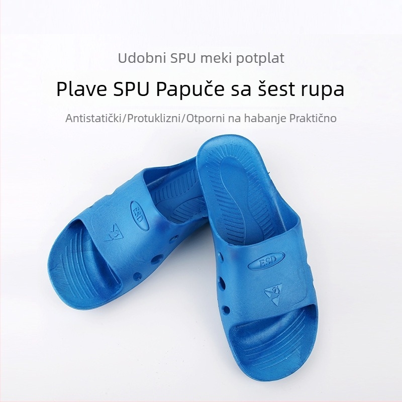 Antistatne papuče za elektroničku tvornicu u čistim prostorima — protuklizne, otporne na habanje, tihe