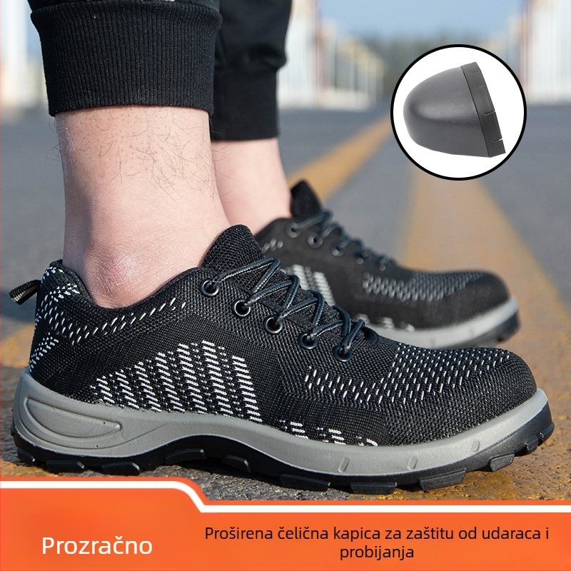 Prozračne radne cipele s čeličnim vrhom, otporne na udarce i probijanje, otporne na habanje, lagane radne cipele za gradilište