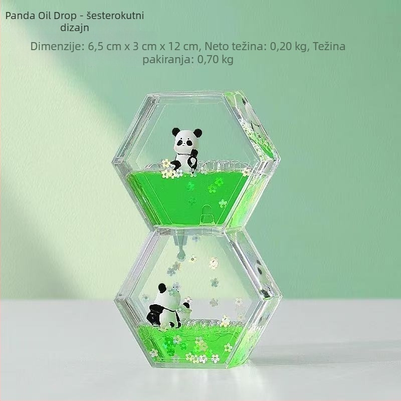 Slatka Panda s kapljicama ulja — stolna dekoracija nordijskog stila, poklon za djecu