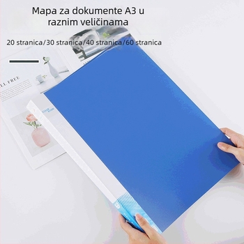 Shibao plastična album mapa A3, mapa za listove, mapa za testne papire, mapa za note i tiskabilan fotoalbum