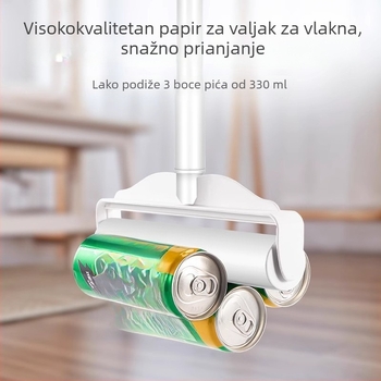 Birch Bamboo valjak za uklanjanje vlasova s ljepljivim papirom, zamjenjivim jezgrom i četkom