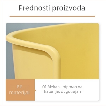 57 Ogromna kutija za pijesak mačaka, otvorenog dizajna, jednodjelna, ekstra velika, poluotvorena, anti-prskanje pijeska, debela posuda