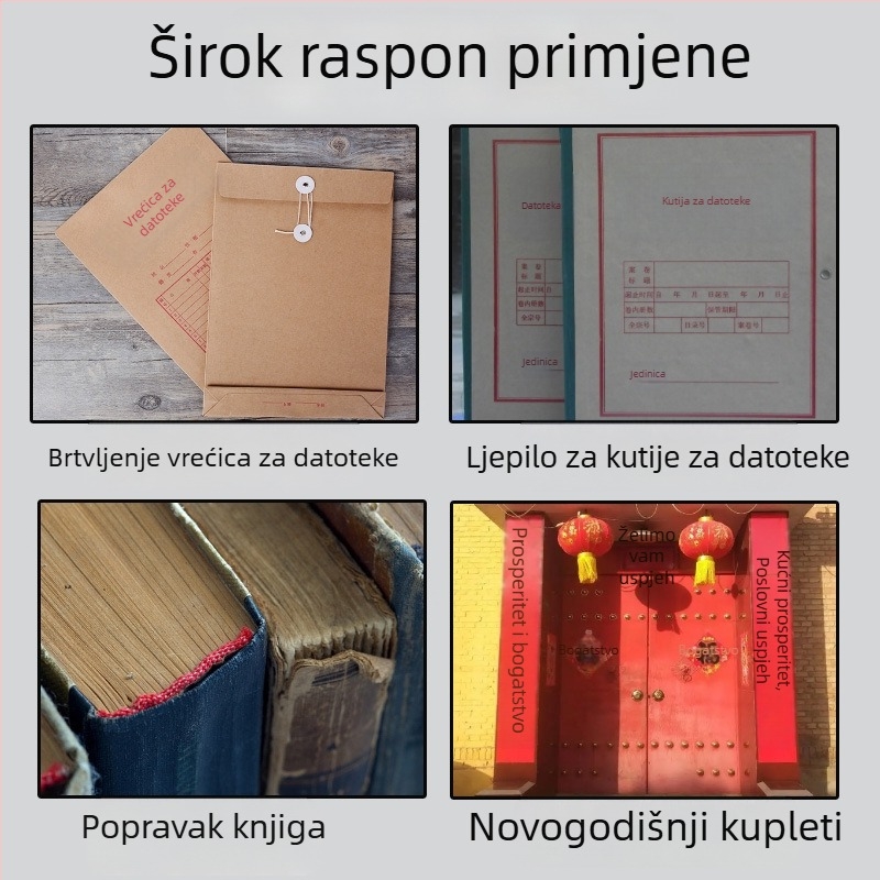 Snažno ljepilo za arhive – popravak stražnjeg dijela dosje kutija, kutija za certifikate, korice i knjige