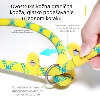 P-Chain vodilica za trening protiv vučenja za pse, najlon, podesiva, za male i velike pasmine (Golden Retriever, Border Collie)