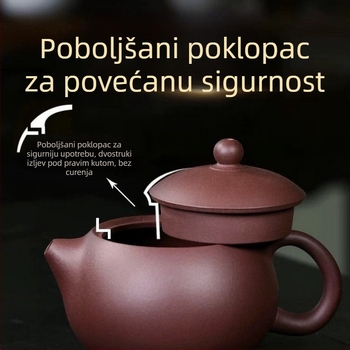 Yixing čajnik od purpurne gline, ručno izrađen majstorima, za kućnu upotrebu, Xi Shi stil