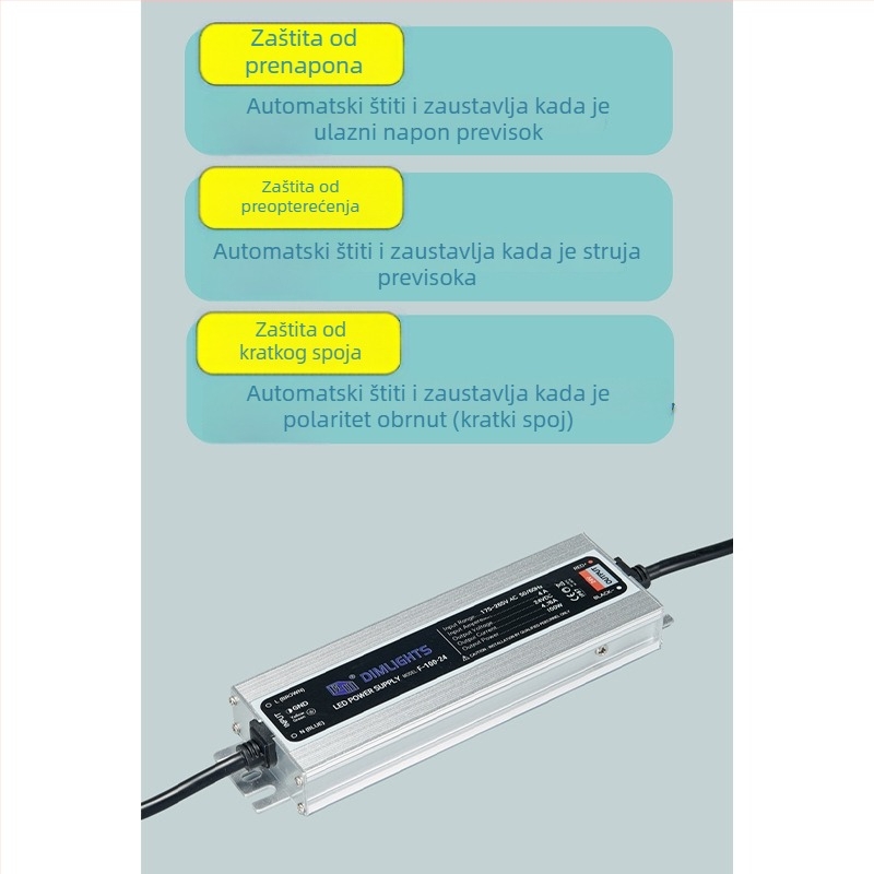 IP67 vodootporno vanjsko LED napajanje za LED trake 12V/24V – konstantnog napona, LED pogonski ispravljač FG