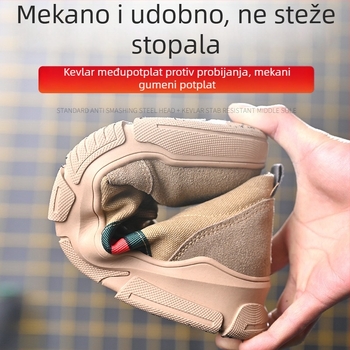 Muške radne cipele s čeličnim prstom – zaštita od udara, probijanja i klizanja