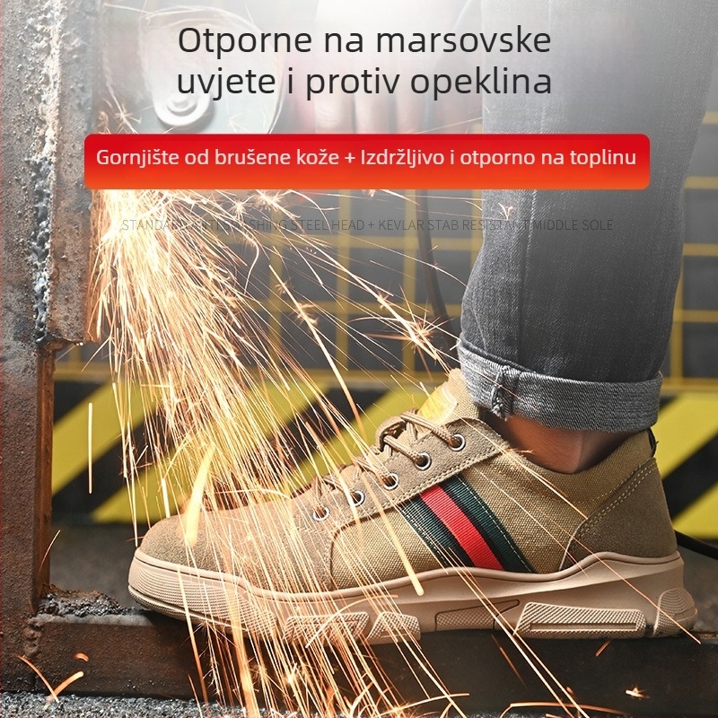 Muške radne cipele s čeličnim prstom – zaštita od udara, probijanja i klizanja