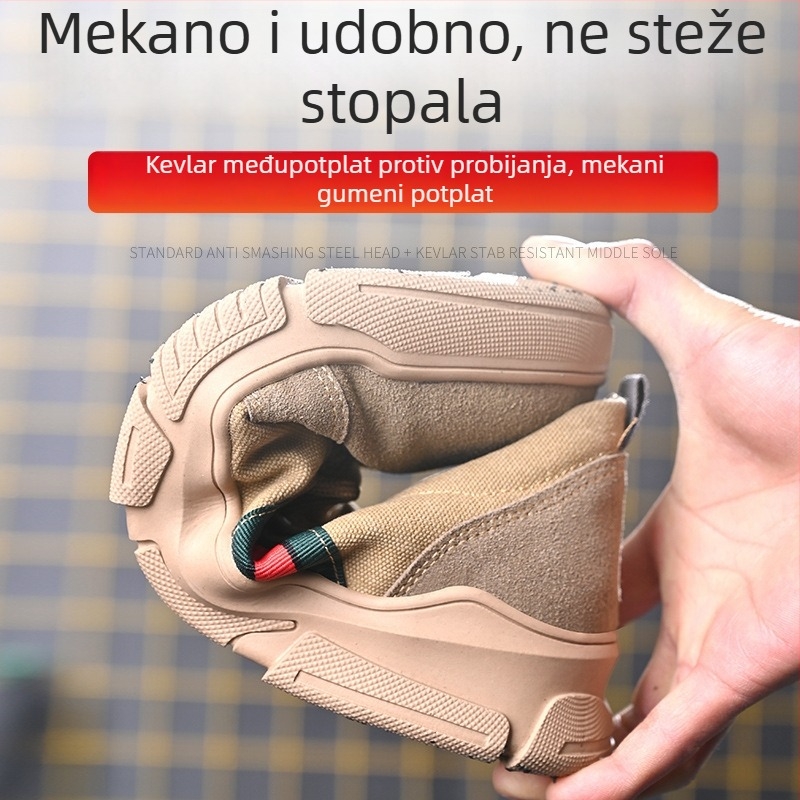 Muške radne cipele s čeličnim prstom – zaštita od udara, probijanja i klizanja
