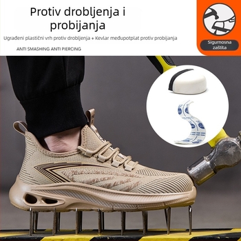 Nove prozračne sigurnosne cipele s zaštitom od udara i perforacije, lagane, niski gornji dio, mrežasti gornji dio