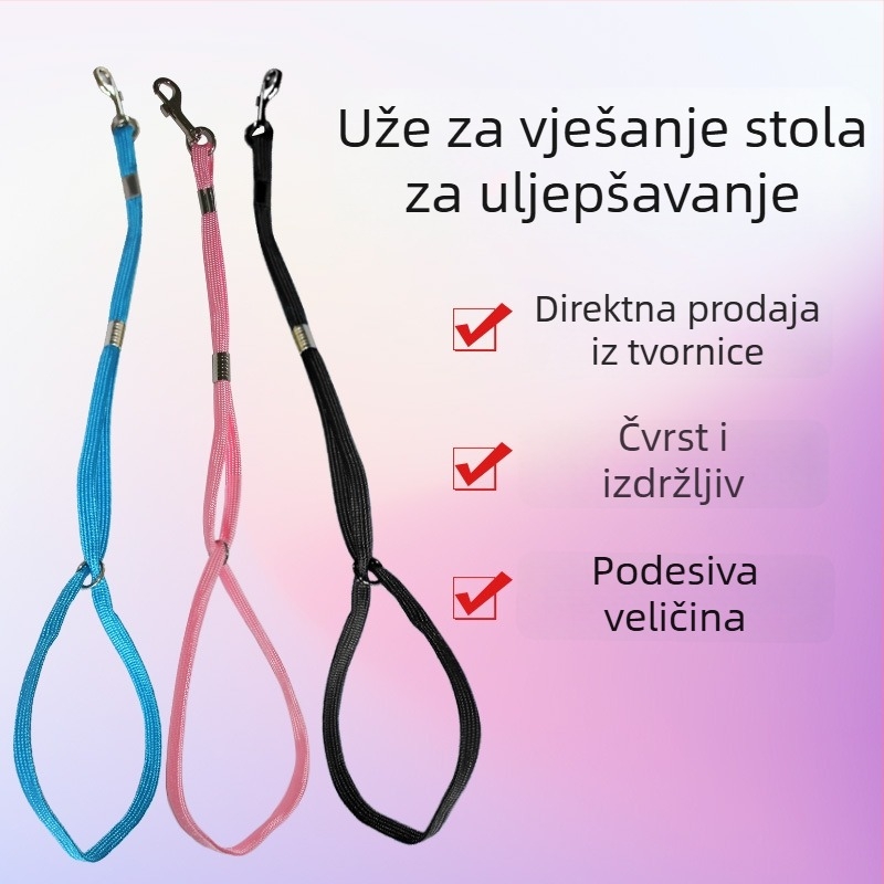 Stol za njegu kućnih ljubimaca s boom rukom, najlonskim pojaseom i upravljačkim užetom – pričvršćujuće užad za kupanje pasa i mačaka